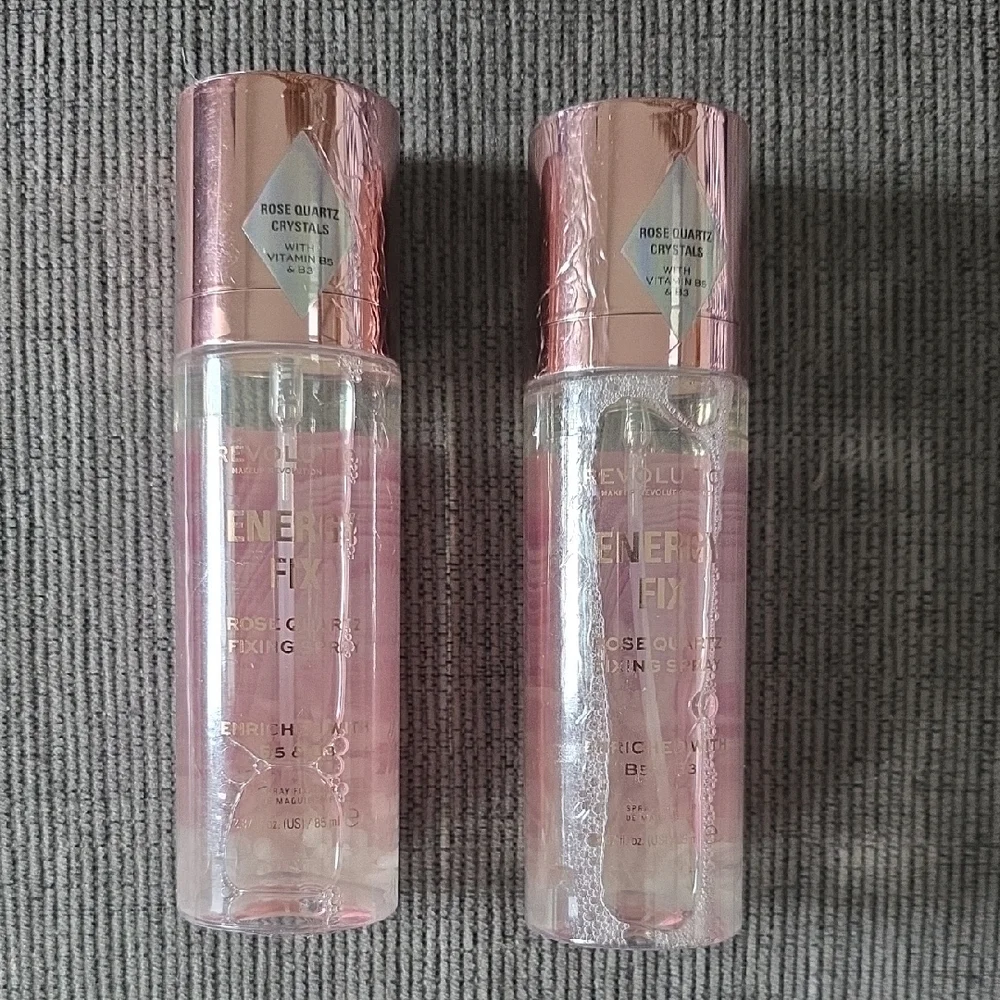 Revolution Energy Fix Rose Quartz Fixing Spray Enriched With B5 & B3, 2 Bottles.